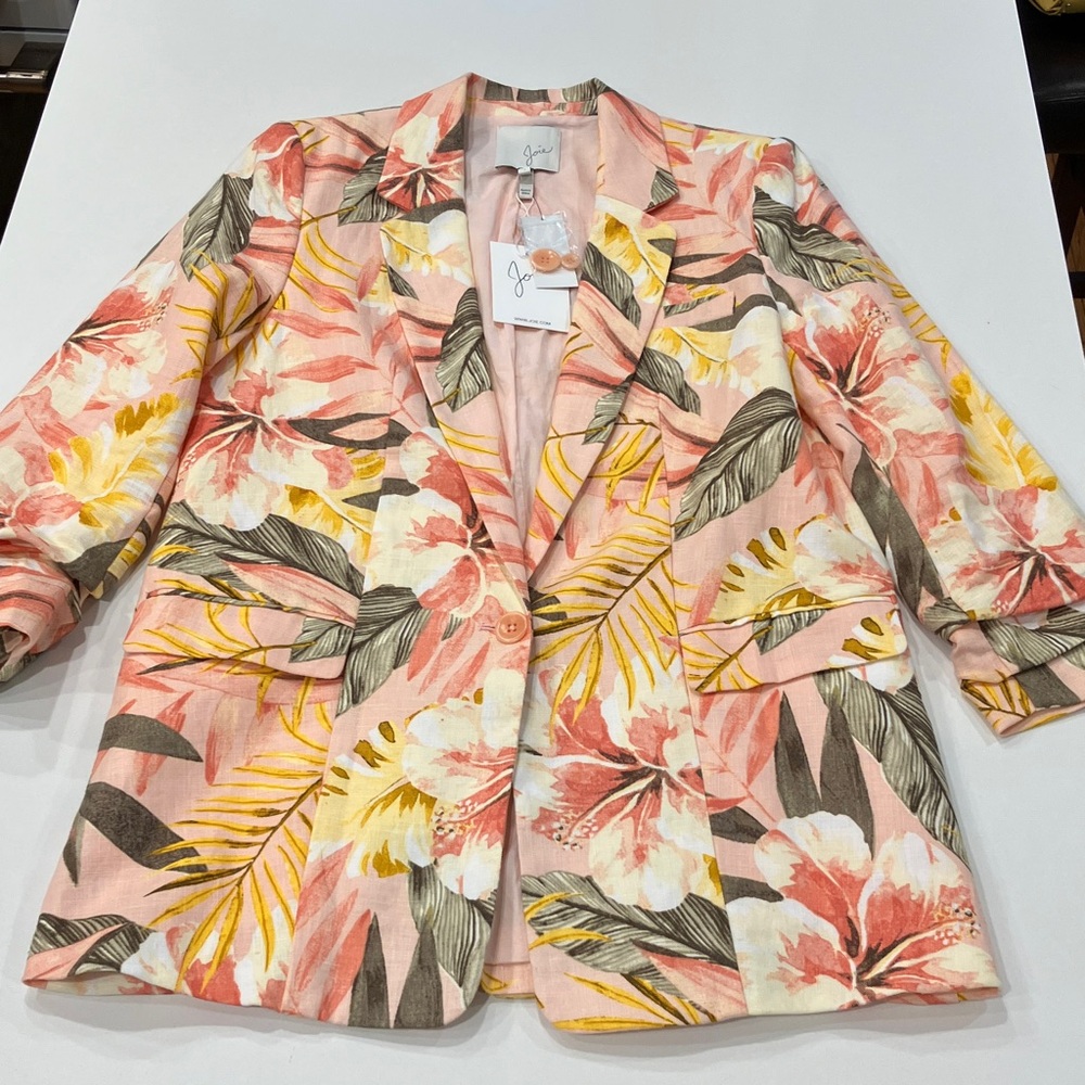 Joie Pink Floral Tropical Blazer